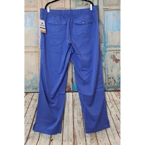 Adar Pro Womens Size 2XL Blue Stretch Tailored Fit Skinny Leg Yoga Scrub Pants - Picture 3 of 11
